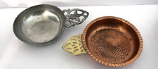 2 Vintage Porringer Dishes Copper 4 ¼