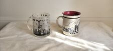 Bundle of 2 Vintage New York City Coffee Mugs, World Trade Towers on one picture