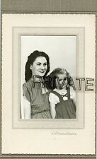 Antique Studio Photo - Denver, Colorado - Young Mother & Cute Little Girl picture