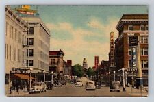 Cheyenne WY-Wyoming, Capitol Ave, Hotel, Theatre, c1952 Vintage Postcard picture
