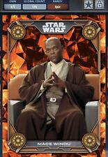 🟣DIGITAL🟣 Star Wars Card Trader EPIC Orange Chrome Sapphire Jedi Council Windu picture