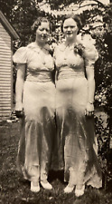 1930s Young Pretty Ladies Women Fashion Matching Dresses Original Photo P11r7 picture