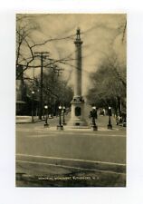 Rutherford NJ (Bergen Co) WWI Monument, street view, old cars, vintage postcard picture