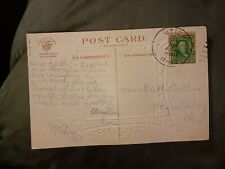 1908 Christmas Post Card With Old Rare Stamp Vintage  picture