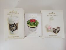 3 Hallmark Keepsake Ornaments - Celebrity Style, Coffee Cup & Cupcake picture