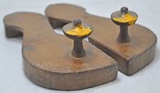 Antique Wooden Priest Holy Man's Slippers Original Old Hand Crafted picture