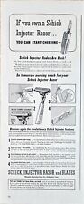1944-WWII-Vintage Print Ad-SCHICK INJECTOR RAZOR-Blades-Vintage picture