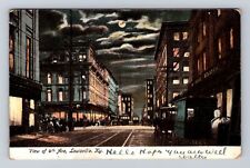 Louisville KY- Kentucky, View Of Fourth Avenue, Advertise Vintage c1906 Postcard picture