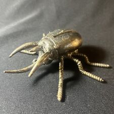 Vintage Welded Metal Beetle Art Sculpture Paperweight Figurine picture