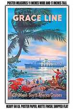 11x17 POSTER - 1957 Grace Line Caribbean South American Cruises picture