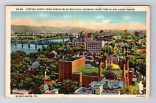 Wilkes Barre PA-Pennsylvania, Aerial Irene Temple, Court House, Vintage Postcard picture