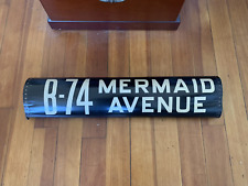 NY NYC BUS ROLL SIGN BROOKLYN MERMAID AVENUE OLD BMT 6000 SERIES MAC CURB SIDE picture