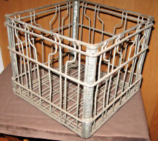 VTG 1961 TWIN CITY MILK dairy MINNESOTA Steel Wire Metal Milk Crate Box Storage picture
