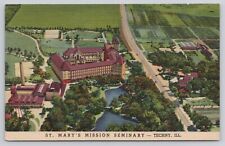 Aerial View of St Marys Mission Seminary Techny Illinois IL Vintage Postcard picture