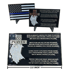 A-008 Correctional Officer Prayer with Thin Blue Line American Flag CO Correctio picture