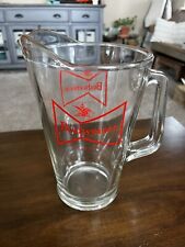 Budweiser Pitcher Glass Heavy Vintage Full Size Bar Tavern picture