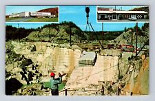 Barre Vermont, Rock Of Ages Granite Quarry, 1960's Cars, Vintage Postcard picture