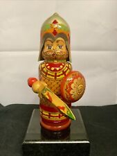 Unique Russian Handmade / Painted Viking Bottle Holder 9” Tall picture