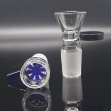 Mixed Style 2pcs 18mm Glass Snowflake Screen Slide Bowl Male for Water Pipe Bong picture
