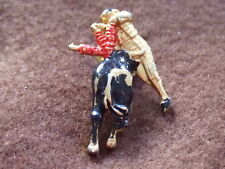 SHAPED PIN BADGE - BULLFIGHTER & BULL picture