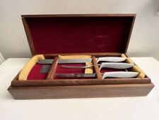 Vintage 12 Pc Gerber Legendary Blades Carving Set & Steak Knives In Case picture