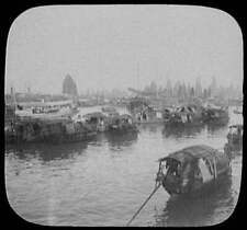 Harbor crowded w/ Sampans,Canton,Guangzhou,China,1895,William Henry Jackson,2 picture