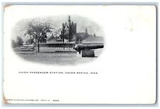 c1905 Union Passenger Station Railroad Train Cedar Rapids Iowa IA Postcard picture