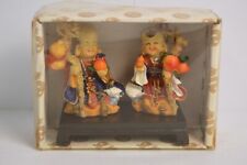 Vintage Laughing Buddha Set on Stand NIP NOS Chinese Collectible Decor picture