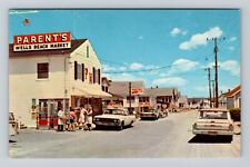 Wells Beach ME-Maine, Business District, Wells Beach Market, Vintage Postcard picture