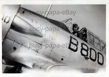 Vintage 1960s Pilot Inside Fighter Jet Airplane B 800 Photograph picture