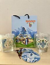Set of 2 Club 33 Mai Tai glasses 65th Anniversary  Matterhorn gift bag coasters picture