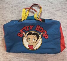 Vintage Betty Boop 22“ Duffle Bag Blue Red Canvas 1994 Kings *See Photos picture