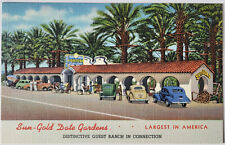 1940 ADVERTISING PC SUN-GOLD DATE GARDENS GUEST RANCH DESERT VACATIONS INDIO CA picture