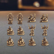12-PC Miniature Gold Maitreya Buddha in Different Poses 2