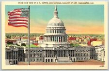 View of U. S. Capitol and National Gallery of Art, Washington, DC - Postcard picture