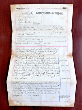 1902 WASHINGTON COUNTY WISCONSIN COUNTY COURT-IN PROBATE ITEMIZED DOCUMENT FP23 picture
