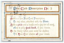 c1910's Post Card Prescription No. 2 Message Sanford Posted Antique Postcard picture