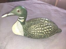 VINTAGE HAND PAINTED RESIN WATER BIRD LOON WILDLIFE DECOR FIG APPROX 13