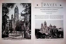 1931 Glory of Mexico's Cathedrals - 9-Page Vintage Travel Architectural Article picture