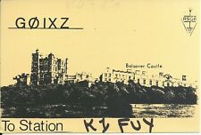 Vintage G0IXZ Bolsover Derbyshire England 1989 Amateur Radio QSL Card picture