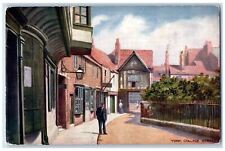c1910 College Street Overhanging Upper Stories York Oilette Tuck Art Postcard picture