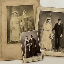Antique Photograph Cabinet Card & CDV Lot Beautiful Couple Man Woman Love picture