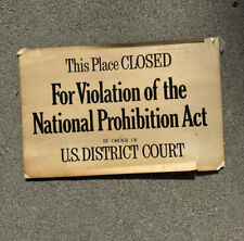 ORIGINAL Vintage Closed Violation National Prohibition Act Antique 1920s 17”x11” picture