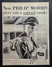 1957 Philip Morris Cigarettes/Tobacco/Airline Pilot Vtg 1950's Magazine Print Ad picture