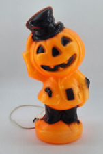 Empire Vintage 1969 Illuminated Pumpkin Hobo with Top Hat Blow Mold 13