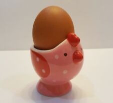 Egg Cup Ceramic Pink CHICKEN Figurines Lovely THAI Vintage Kitchen Collect Home picture