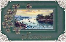ST. PATRICK'S DAY-Lough Swilly From Castle Bridge Buncrana Silk Covered Postcard picture