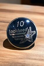 Vintage Lockheed Black enamel with diamond 10K  badge / service pin picture