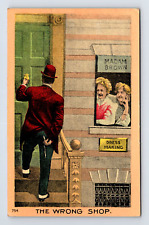 DB Postcard Vaudeville Comics Anglo Series The Wrong Shop Dress Makers picture