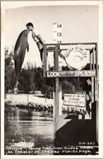 ISLAMORADA, Florida RPPC Postcard Theater of the Sea / Jeanie the Porpoise CLINE picture